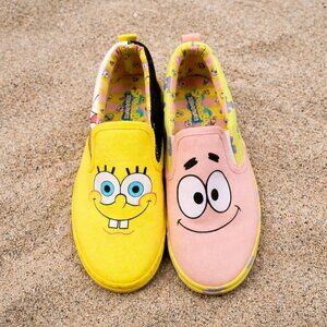 Spongebob Squarepants & Patrick Slip On Shoes Big Kids Size 4 Unisex Ground Up